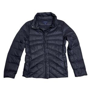 LANDS END DOWN & Feather Fill Winter Puffer Parka Light Jacket Coat Womens Small